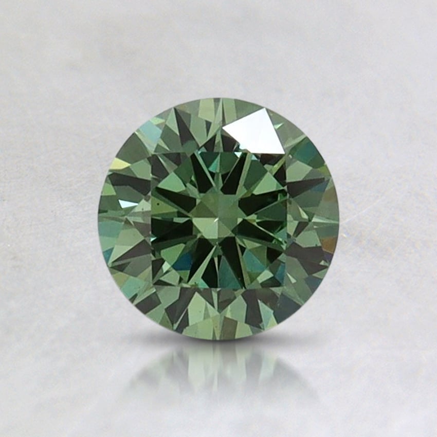 0.61 Ct. Fancy Vivid Pacific Green Round Lab Grown Diamond