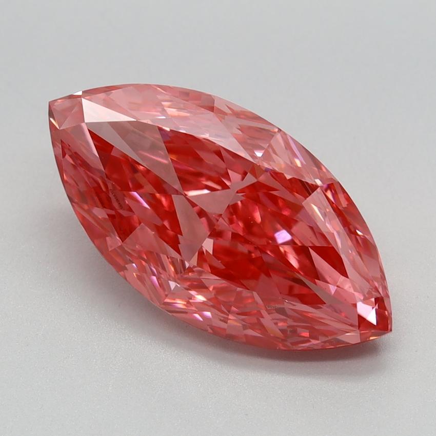 3.39 Ct. Fancy Vivid Pink Marquise Lab Grown Diamond