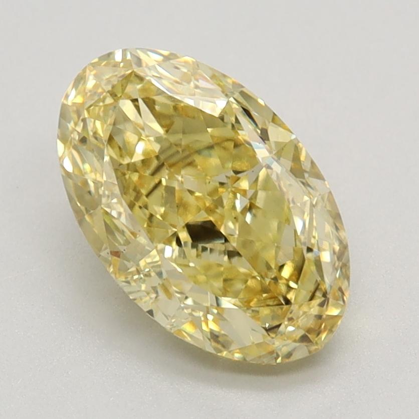 1.71 Ct. Fancy Intense Yellow Oval Lab Grown Diamond