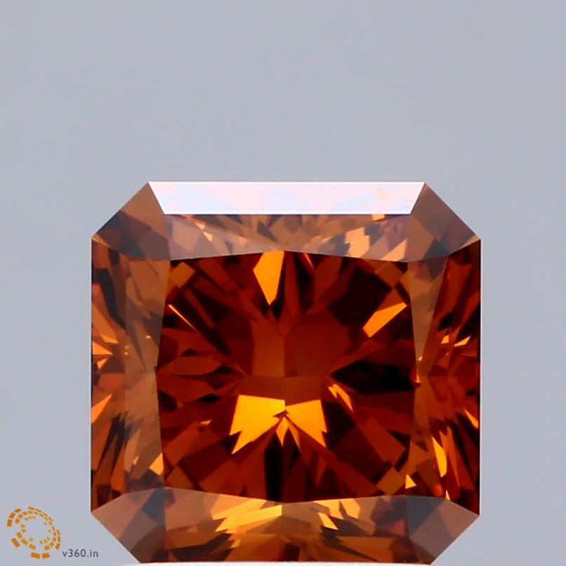 1.61 Ct. Fancy Vivid Orange Radiant Lab Grown Diamond