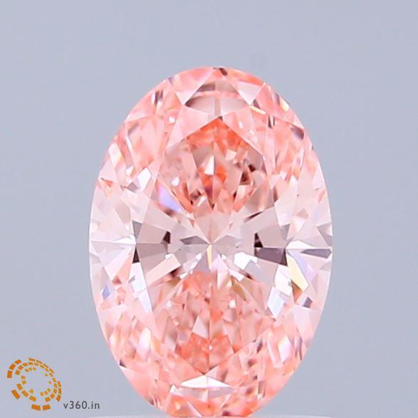 1.04 Ct. Fancy Vivid Pink Oval Lab Grown Diamond