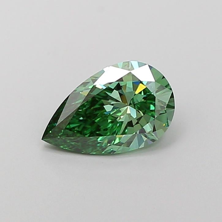 1.35 Ct. Fancy Vivid Green Pear Lab Grown Diamond