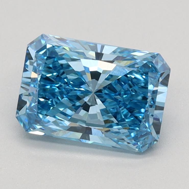 1.01 Ct. Fancy Vivid Blue Radiant Lab Grown Diamond