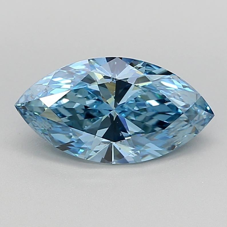 2.13 Ct. Fancy Vivid  Blue Marquise Lab Grown Diamond