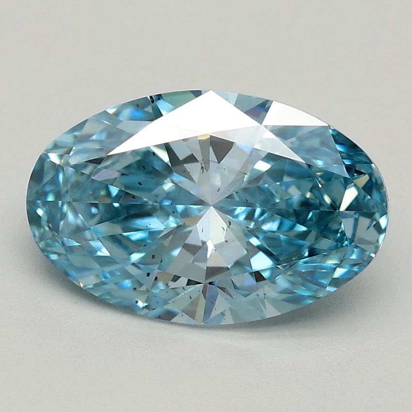 1.41 Ct. Fancy Vivid Blue Oval Lab Grown Diamond