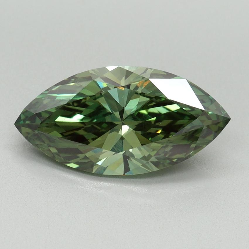 2.05 Ct. Fancy Vivid Green Marquise Lab Grown Diamond