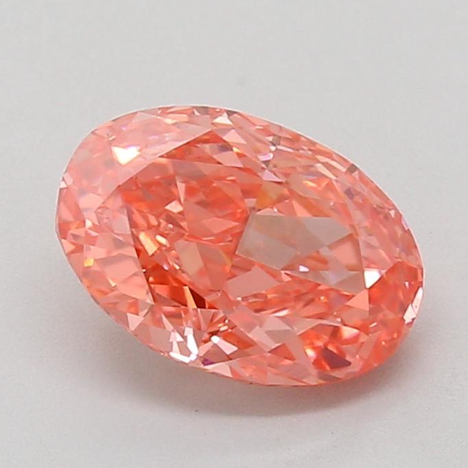 2.06 Ct. Fancy Vivid Pink Oval Lab Grown Diamond