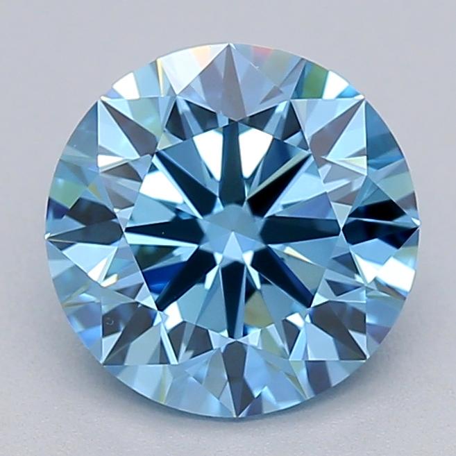 1.51 Ct. Fancy Vivid  Blue Round Lab Grown Diamond