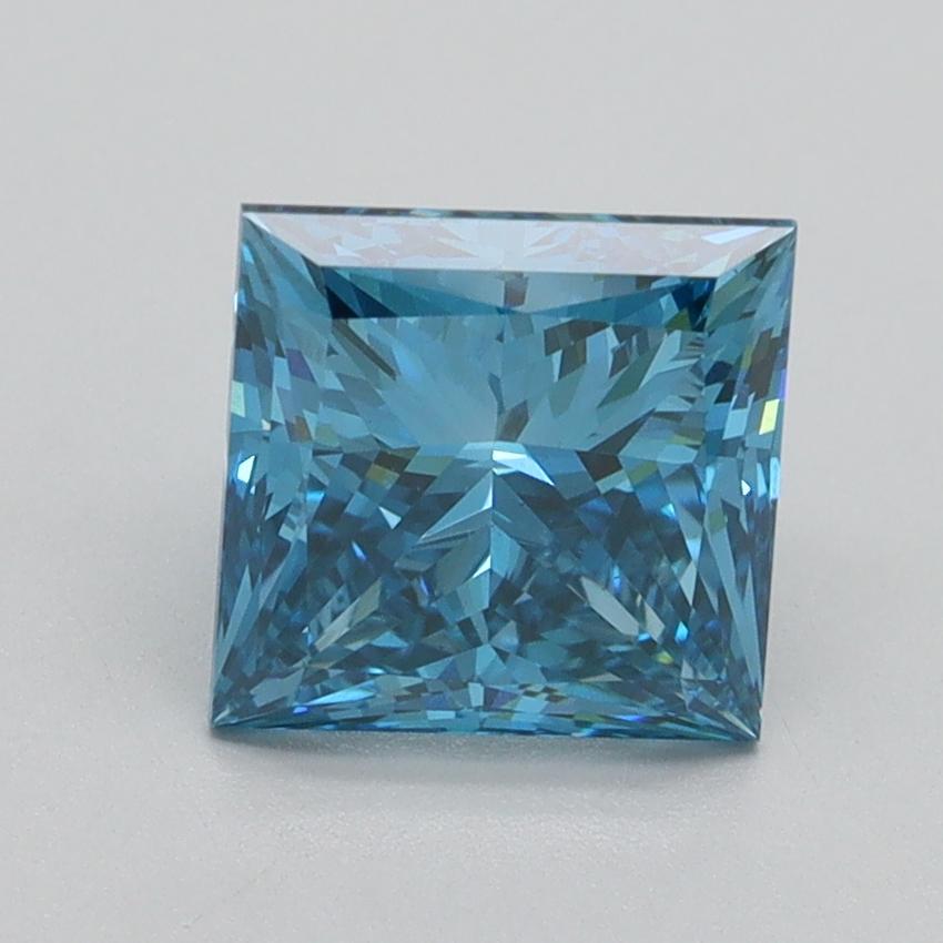 2.00 Ct. Fancy Vivid Blue Princess Lab Grown Diamond