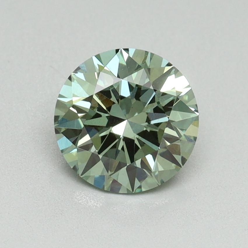1.14 Ct. Fancy Vivid Green Round Lab Grown Diamond