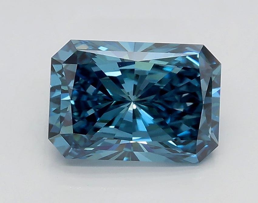1.40 Ct. Fancy Vivid Blue Radiant Lab Grown Diamond
