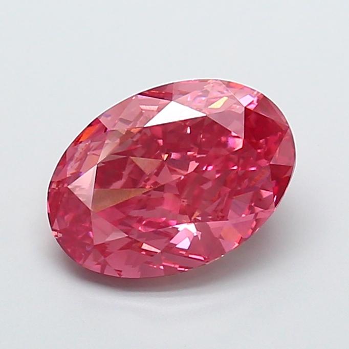 5.01 Ct. Fancy Vivid Pink Oval Lab Grown Diamond