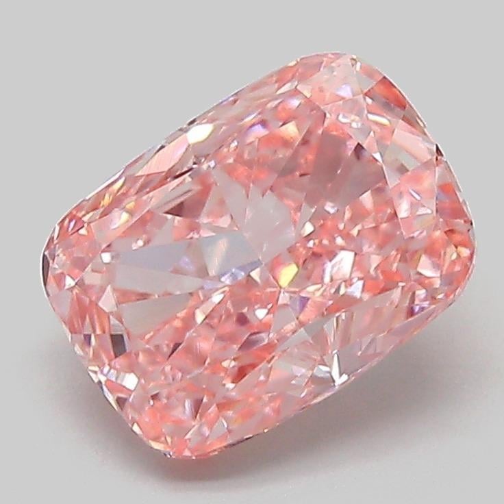 2.11 Ct. Fancy Vivid  Pink Cushion Lab Grown Diamond