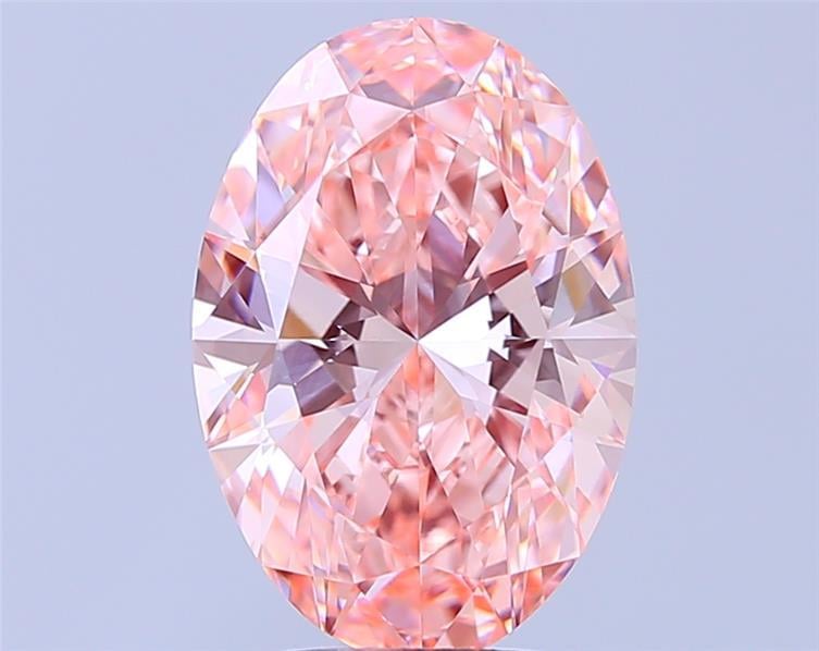 4.02 Ct. Fancy Vivid Pink Oval Lab Grown Diamond
