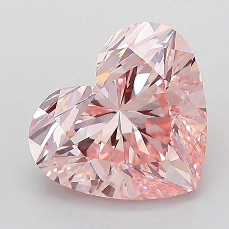 2.01 Ct. Fancy Intense Pink Heart Lab Grown Diamond