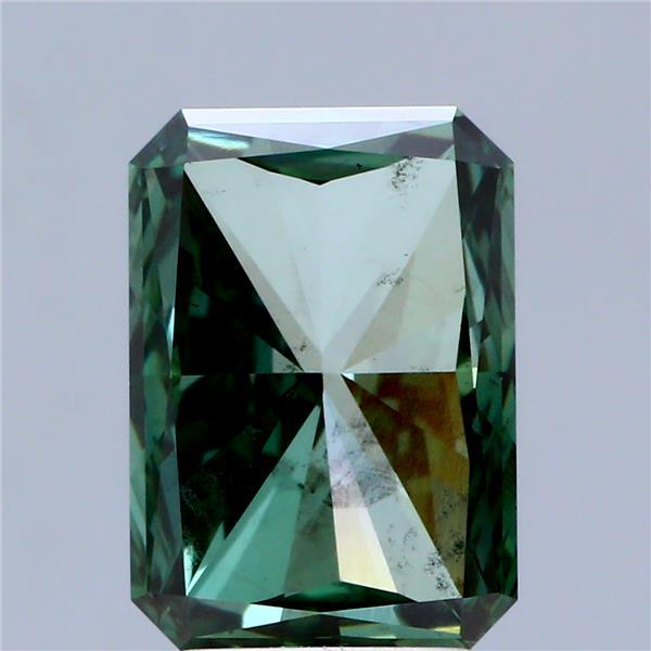 2.91 Ct. Fancy Vivid Green Radiant Lab Grown Diamond