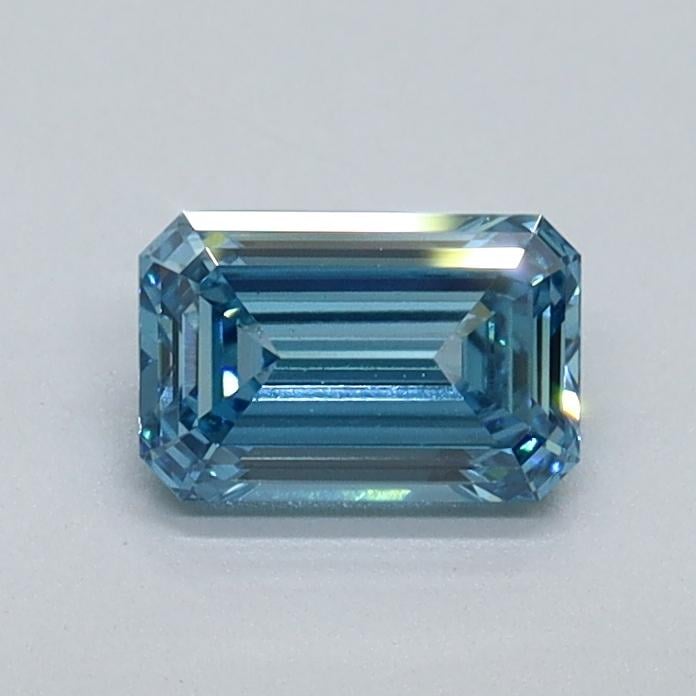 0.55 Ct. Fancy Vivid Malibu Blue Emerald Lab Grown Diamond