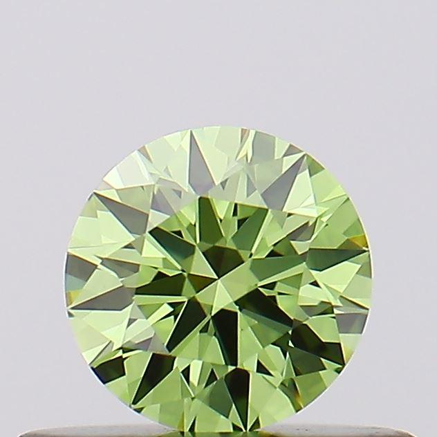 0.34 Ct. Fancy Vivid Green Round Lab Grown Diamond
