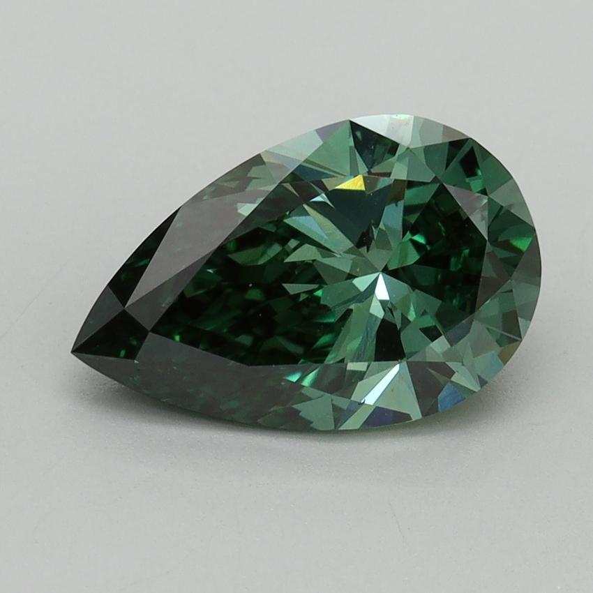 2.05 Ct. Fancy Vivid Green Pear Lab Grown Diamond