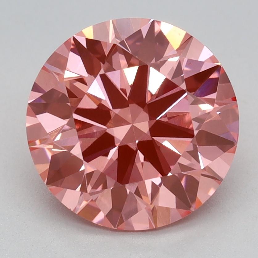 2.01 Ct. Fancy Vivid Pink Round Lab Grown Diamond