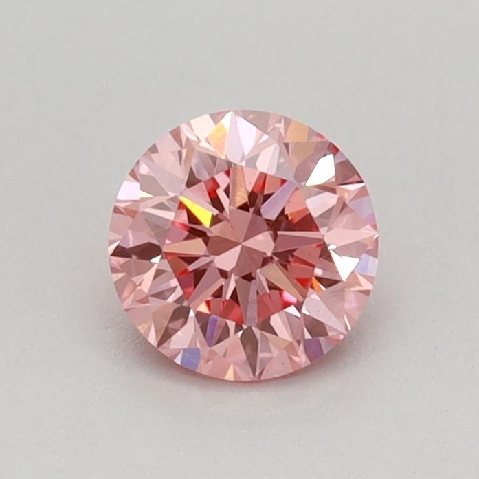 0.41 Ct. Fancy Vivid Pink Round Lab Grown Diamond