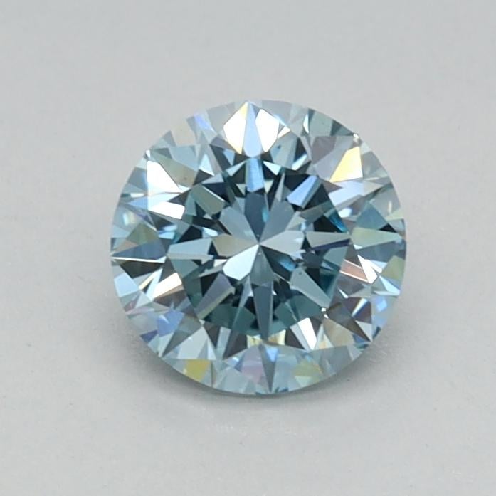0.47 Ct. Fancy Vivid Blue Round Lab Grown Diamond