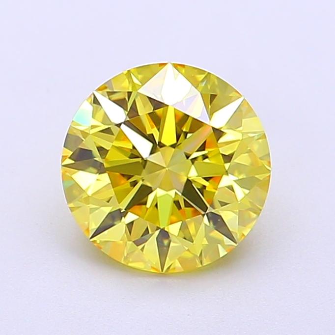 1.53 Ct. Fancy Vivid Yellow Round Lab Grown Diamond