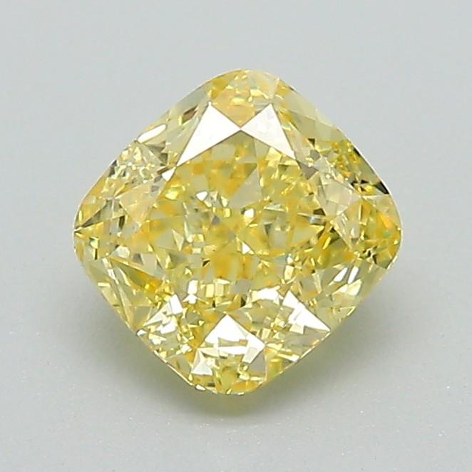 1.05 Ct. Fancy Intense Yellow Cushion Lab Grown Diamond