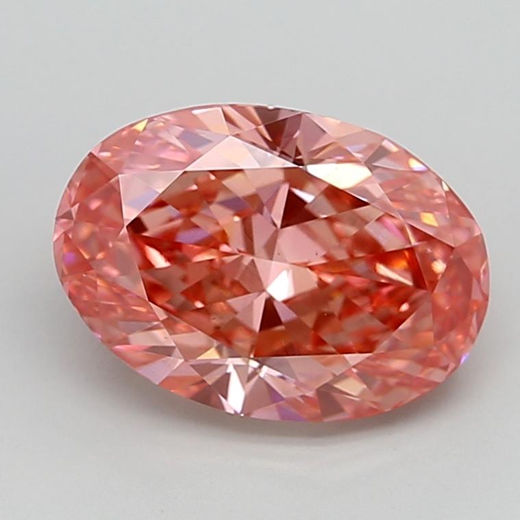 4.23 Ct. Fancy Vivid  Pink Oval Lab Grown Diamond
