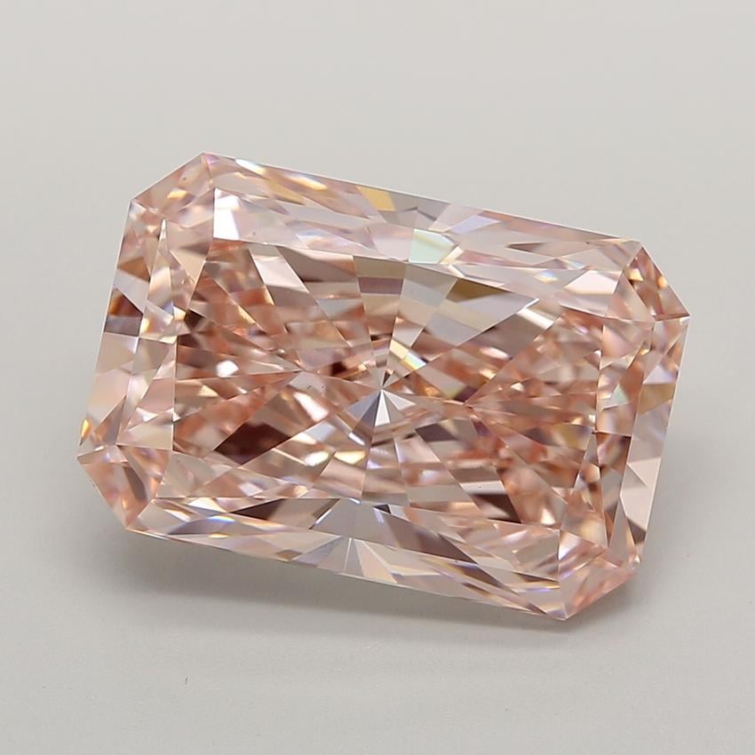 11.01 Ct. Fancy Intense  Pink Radiant Lab Grown Diamond