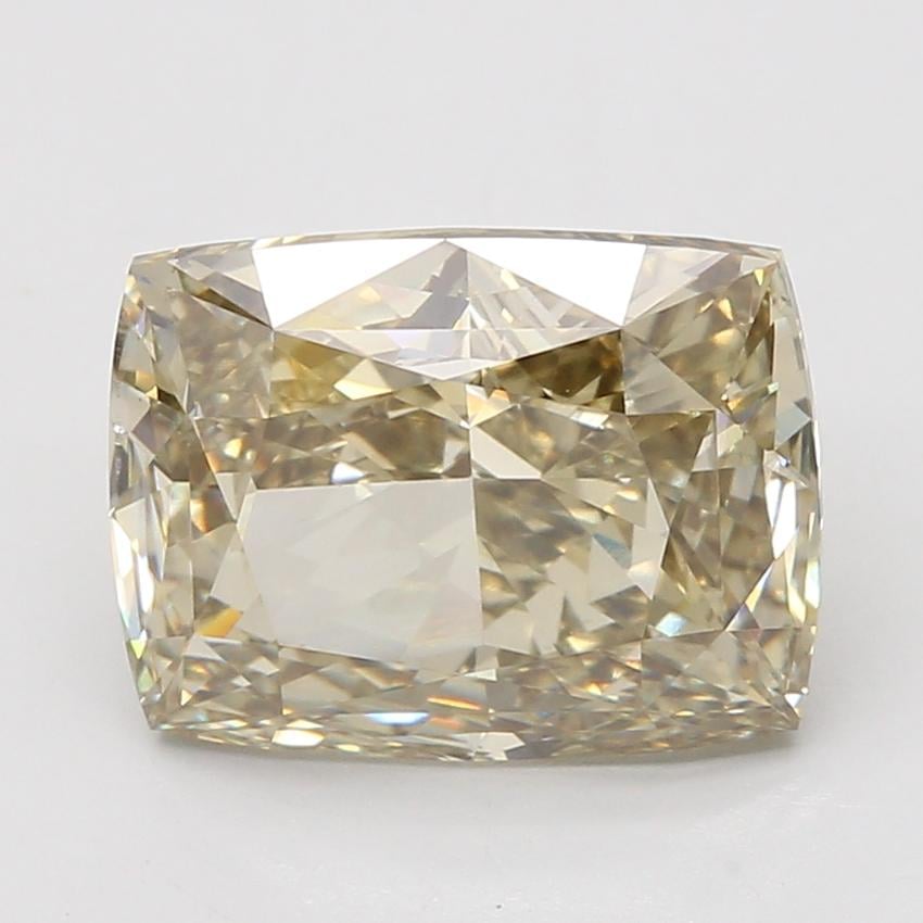 7.03 Ct. Fancy Grayish Yellow Cushion Lab Grown Diamond