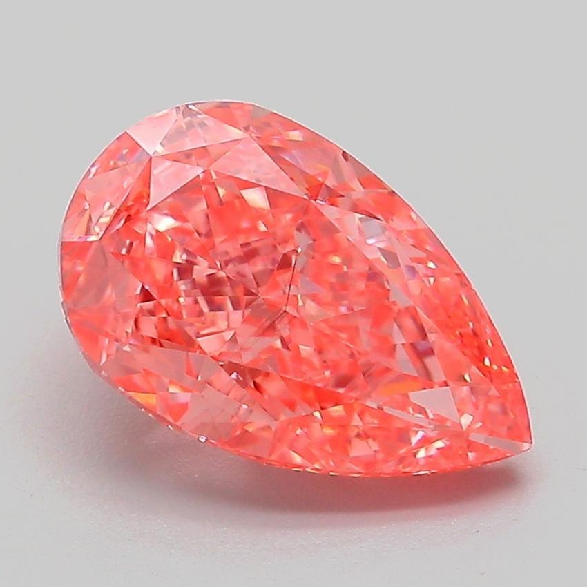 2.63 Ct. Fancy Vivid Pink Pear Lab Grown Diamond