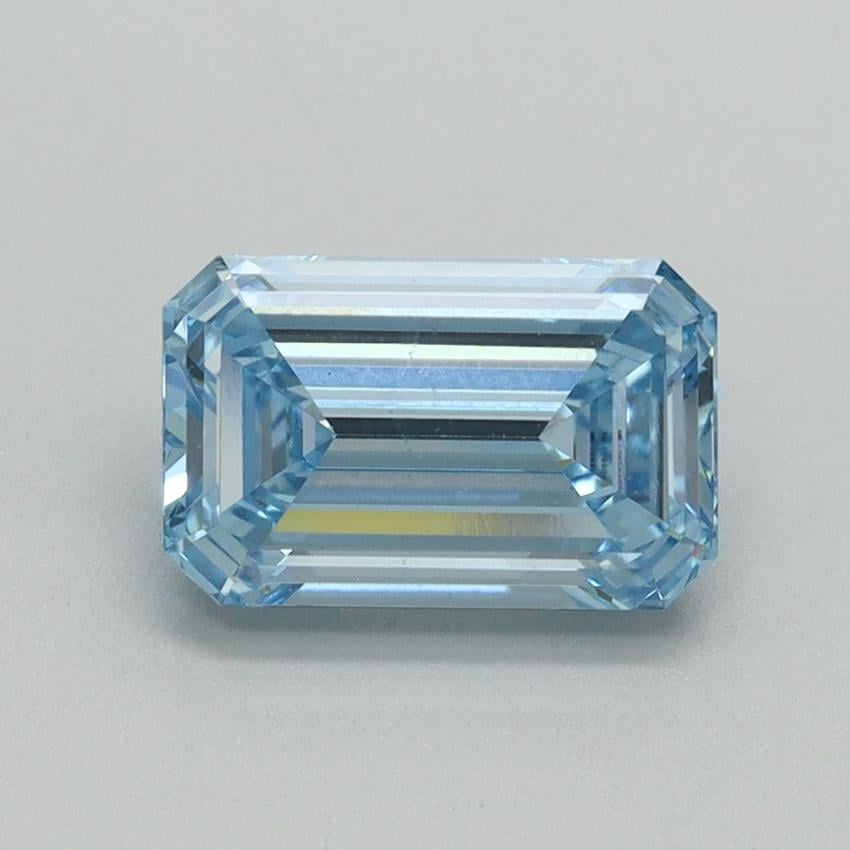 1.53 Ct. Fancy Vivid Blue Emerald Lab Grown Diamond