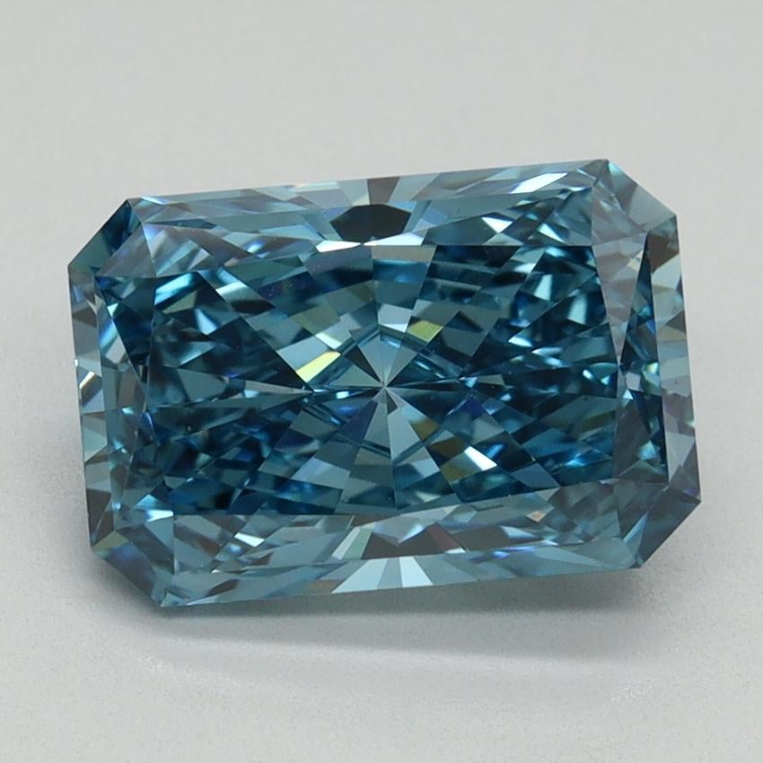 3.02 Ct. Fancy Vivid Blue Radiant Lab Grown Diamond