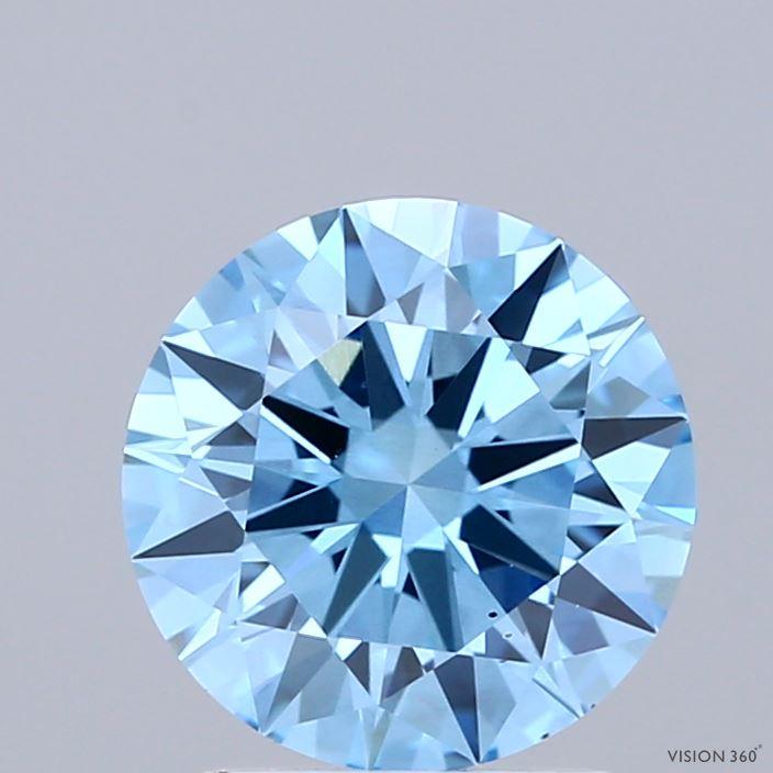2.00 Ct. Fancy Vivid  Blue Round Lab Grown Diamond