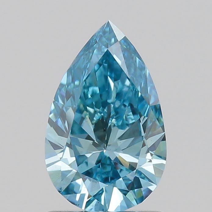 0.99 Ct. Fancy Vivid Blue Pear Lab Grown Diamond