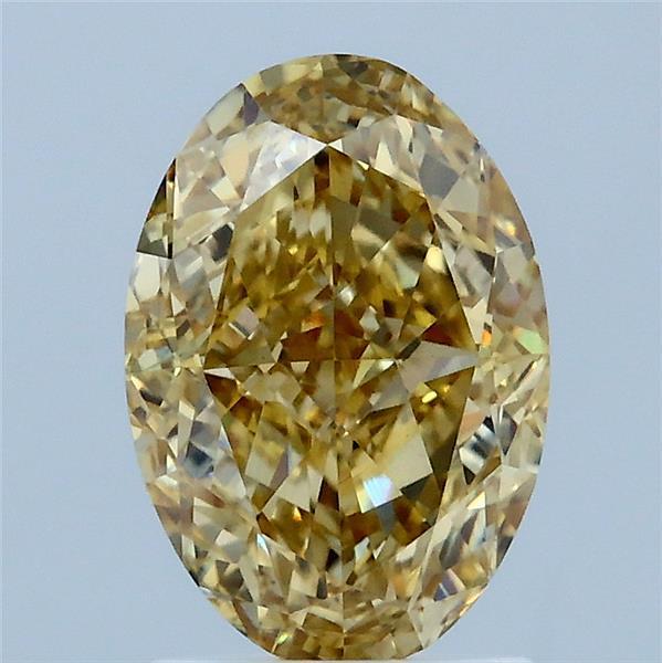 2.10 Ct. Fancy Intense Yellow Oval Lab Grown Diamond