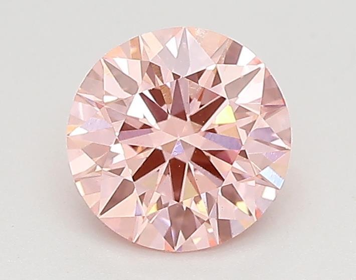 0.69 Ct. Fancy Vivid Pink Round Lab Grown Diamond