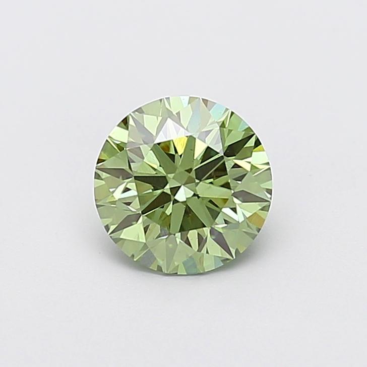 1.57 Ct. Fancy Vivid  Green Round Lab Grown Diamond