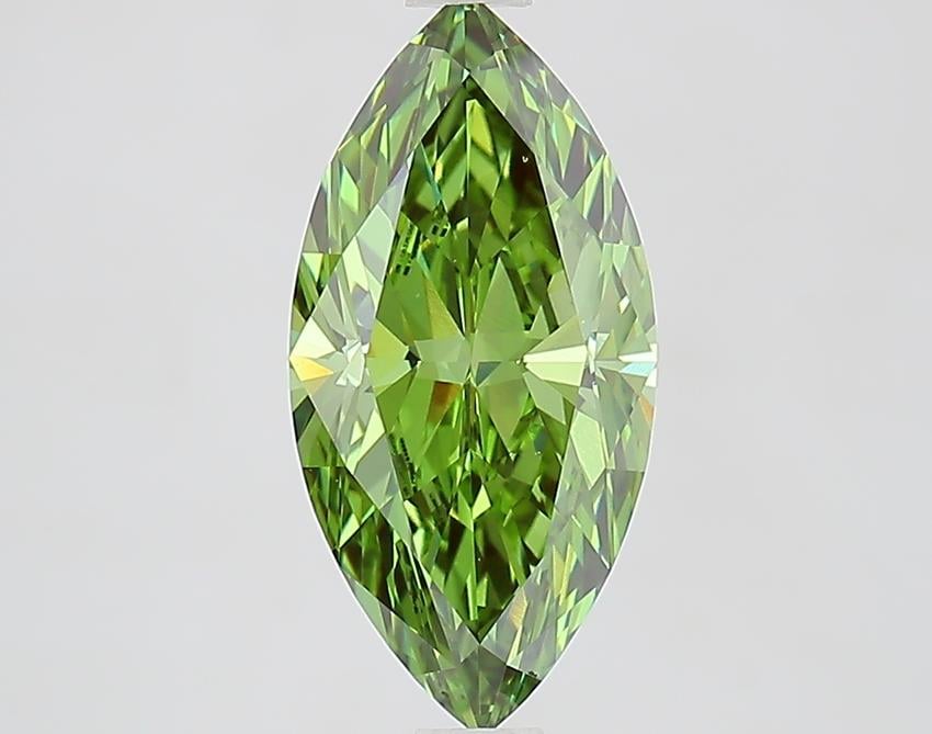 2.10 Ct. Fancy Green Marquise Lab Grown Diamond
