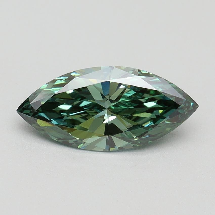 1.01 Ct. Fancy Vivid Green Marquise Lab Grown Diamond