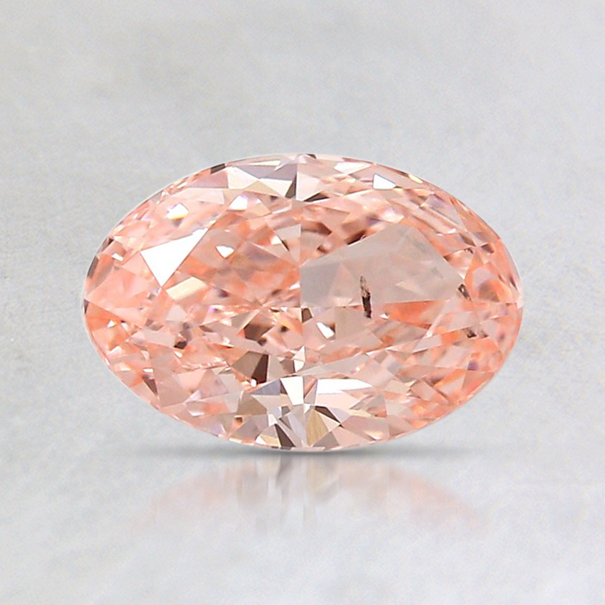 0.95 Ct. Fancy Orangy Pink Oval Lab Created Diamond