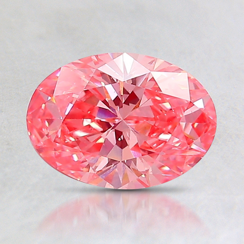 1.02 Ct. Fancy Vivid Pink Oval Lab Created Diamond