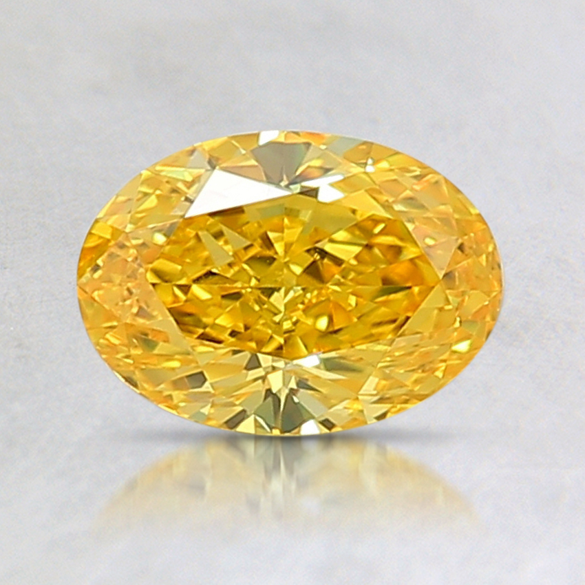 1.02 Ct. Fancy Vivid Yellow Oval Lab Created Diamond