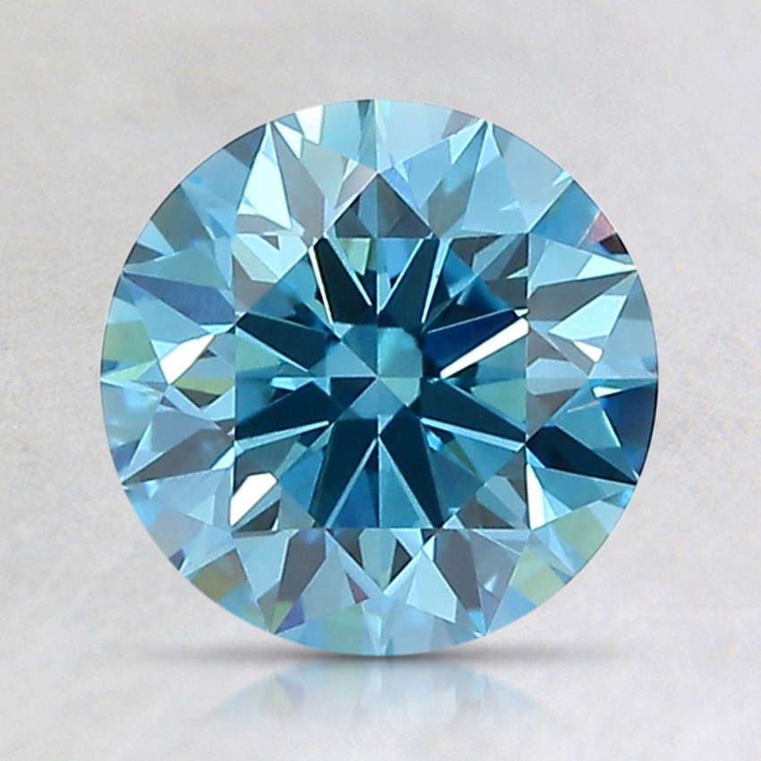 1.56 Ct. Fancy Vivid Blue Round Lab Created Diamond