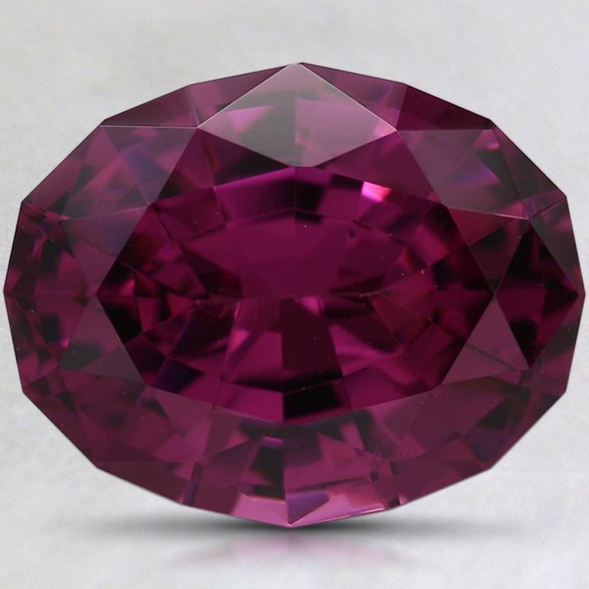 12.1x9.6mm Unheated Purple Modified Oval Rhodolite Garnet