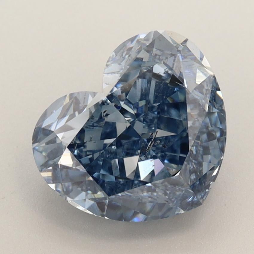 3.01 Ct. Fancy Vivid Blue Heart Lab Grown Diamond