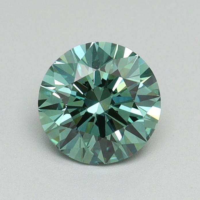 0.71 Ct. Fancy Vivid Green Round Lab Grown Diamond
