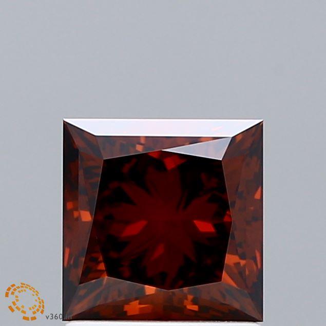 1.51 Ct. Fancy Deep Orange Princess Lab Grown Diamond
