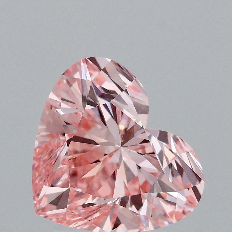 2.03 Ct. Fancy Vivid Pink Heart Lab Grown Diamond